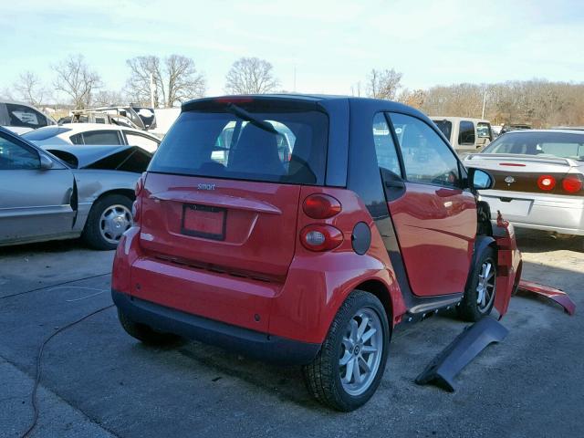 WMEEJ31XX9K290914 - 2009 SMART FORTWO PUR RED photo 4