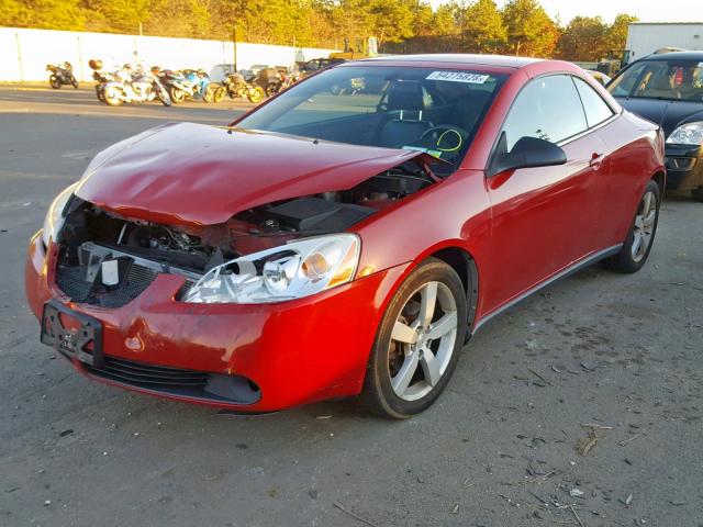 1G2ZH36N874251845 - 2007 PONTIAC G6 GT RED photo 2