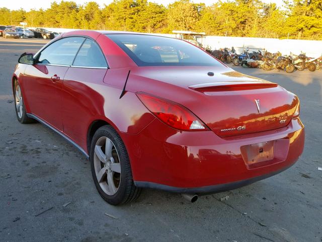 1G2ZH36N874251845 - 2007 PONTIAC G6 GT RED photo 3