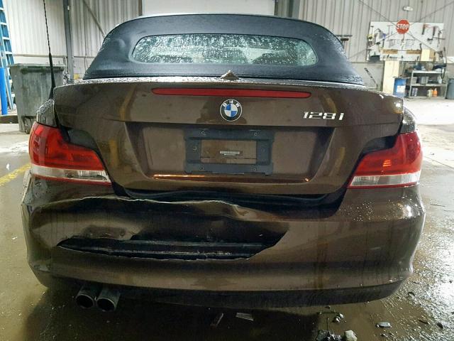 WBAUN1C53CVH84441 - 2012 BMW 128 I BROWN photo 9