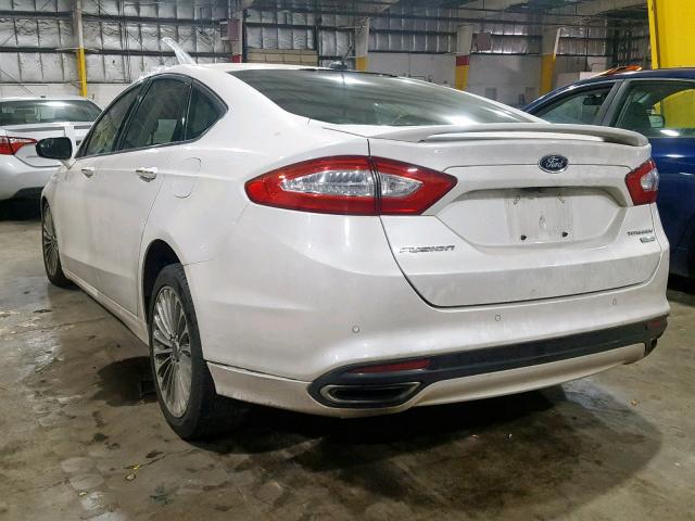 3FA6P0K95GR134956 - 2016 FORD FUSION TIT WHITE photo 3