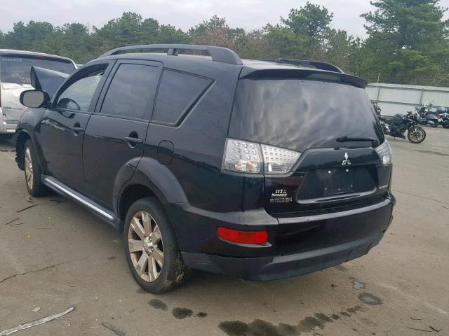 JA4JT3AW9CU002644 - 2012 MITSUBISHI OUTLANDER BLACK photo 3