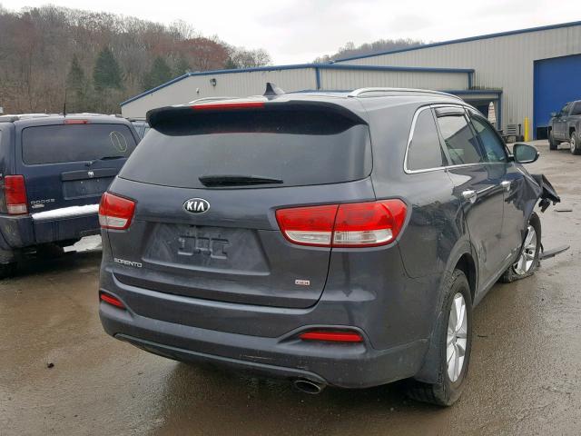 5XYPGDA39GG057991 - 2016 KIA SORENTO LX GRAY photo 4