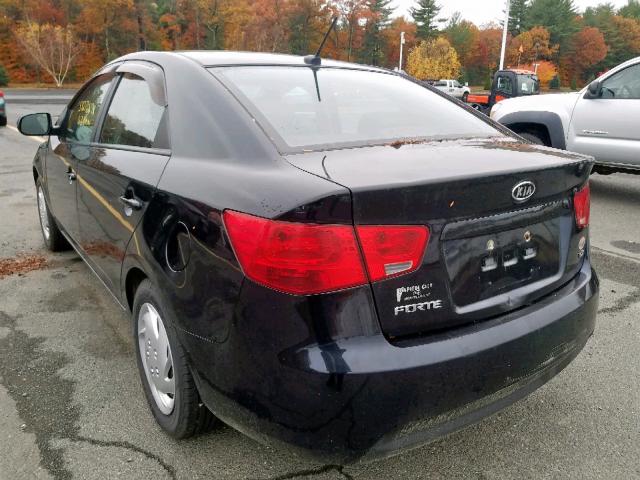 KNAFU4A25D5688329 - 2013 KIA FORTE EX BLACK photo 3