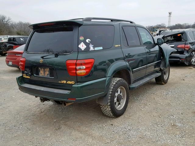 5TDBT48A74S220825 - 2004 TOYOTA SEQUOIA LI GREEN photo 4