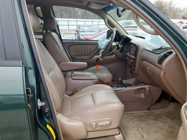 5TDBT48A74S220825 - 2004 TOYOTA SEQUOIA LI GREEN photo 5