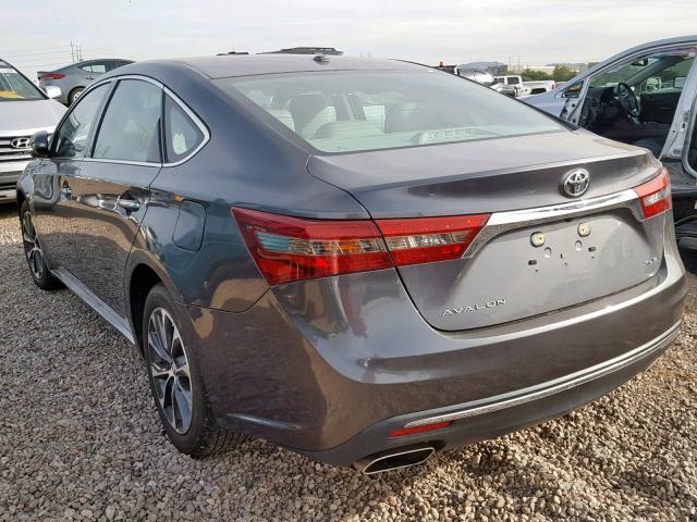 4T1BK1EB7GU206501 - 2016 TOYOTA AVALON XLE GRAY photo 3