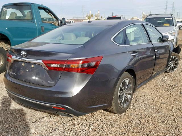 4T1BK1EB7GU206501 - 2016 TOYOTA AVALON XLE GRAY photo 4