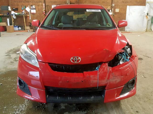 2T1LE4EE9AC018420 - 2010 TOYOTA COROLLA MA RED photo 7