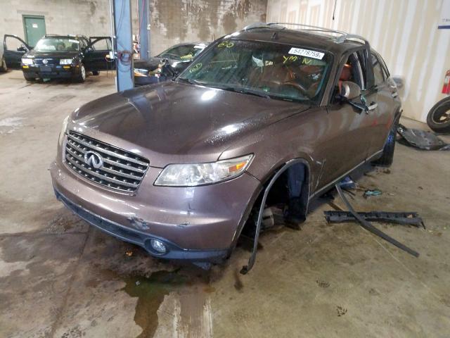 JNRAS08U55X104214 - 2005 INFINITI FX35 BROWN photo 2