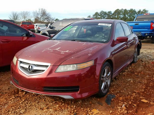 19UUA65535A062985 - 2005 ACURA TL MAROON photo 2