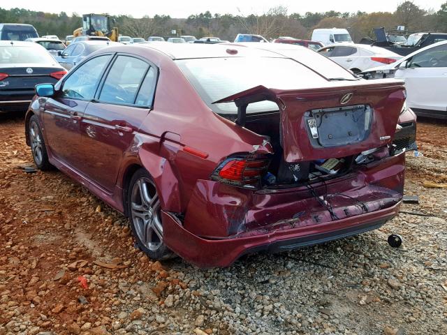 19UUA65535A062985 - 2005 ACURA TL MAROON photo 3