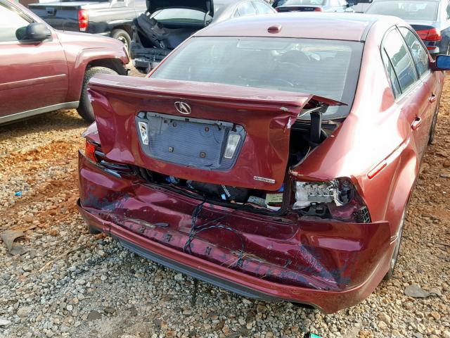 19UUA65535A062985 - 2005 ACURA TL MAROON photo 9