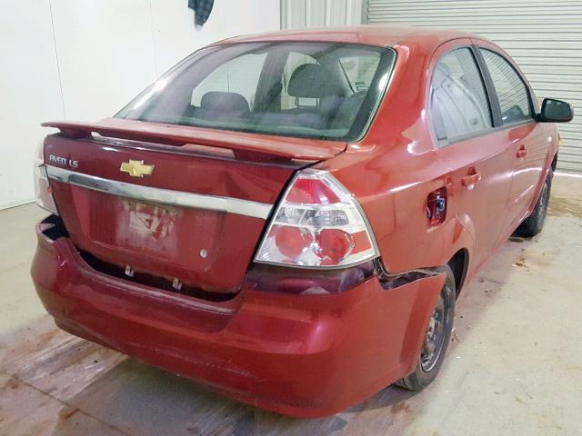 KL1TD56668B208093 - 2008 CHEVROLET AVEO BASE Rot Foto 4