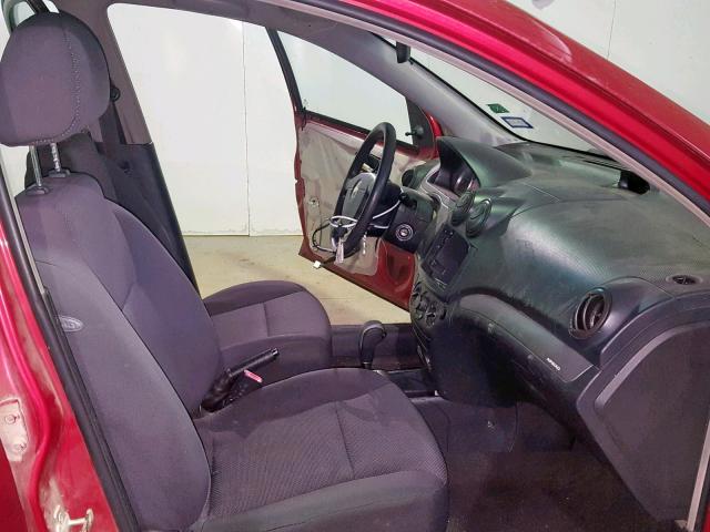 KL1TD56668B208093 - 2008 CHEVROLET AVEO BASE Rot Foto 5