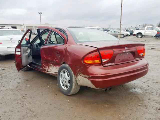 1G3NK52T11C110396 - 2001 OLDSMOBILE ALERO GX RED photo 3