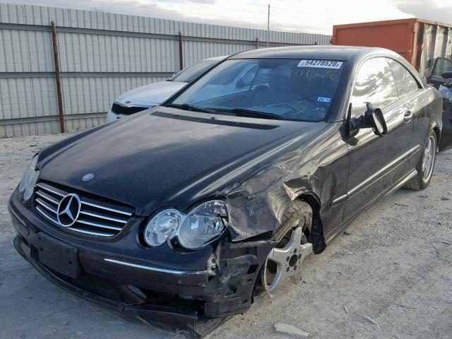 WDBTJ75J64F101078 - 2004 MERCEDES-BENZ CLK 500 BLACK photo 2