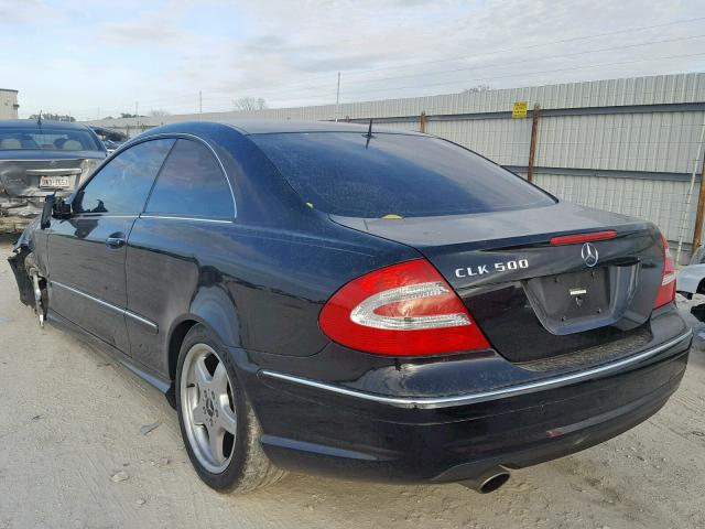 WDBTJ75J64F101078 - 2004 MERCEDES-BENZ CLK 500 BLACK photo 3