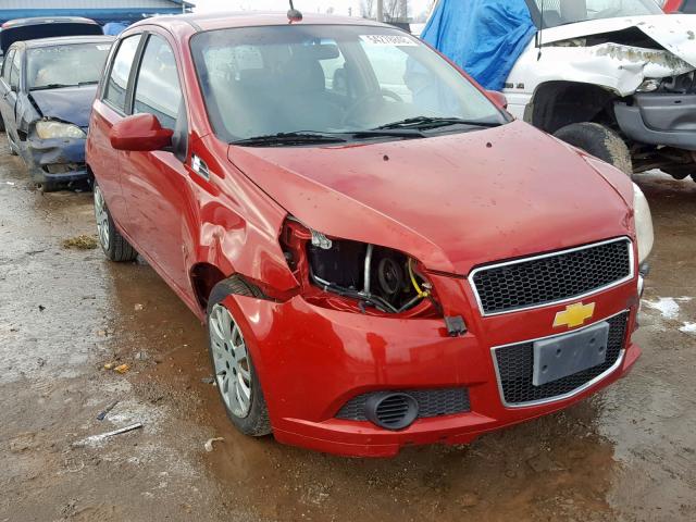KL1TD66E69B656560 - 2009 CHEVROLET AVEO LS RED photo 1
