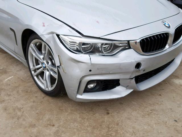 WBA3T3C57EJ877239 - 2014 BMW 435 I SILVER photo 9