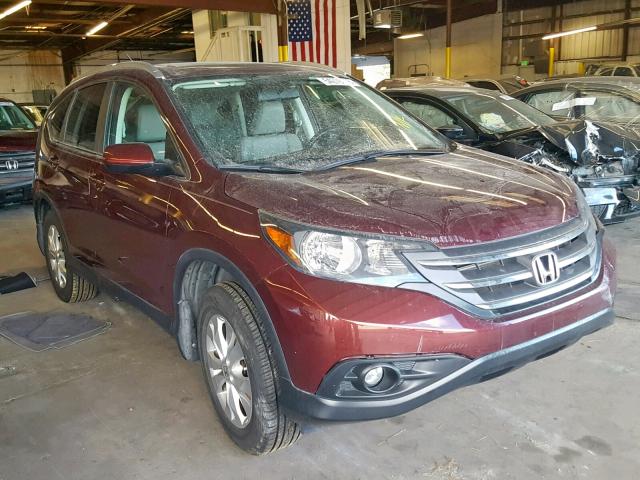 5J6RM4H70DL033633 - 2013 HONDA CR-V EXL BURGUNDY photo 1