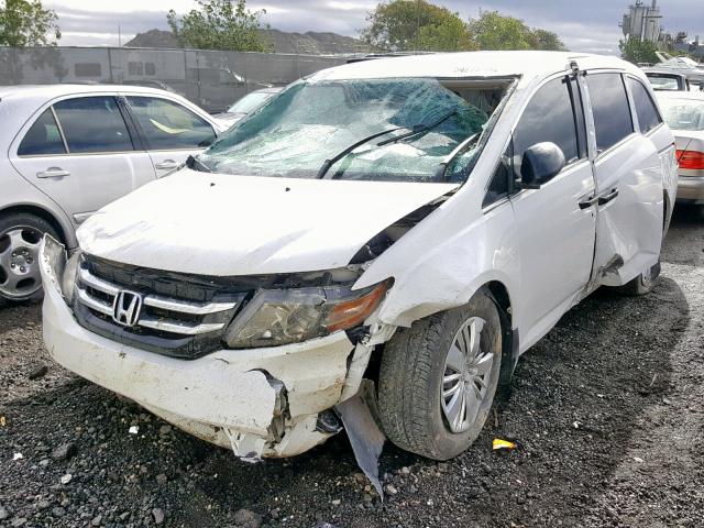 5FNRL5H24FB008534 - 2015 HONDA ODYSSEY LX WHITE photo 2