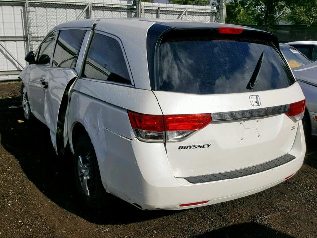 5FNRL5H24FB008534 - 2015 HONDA ODYSSEY LX WHITE photo 3