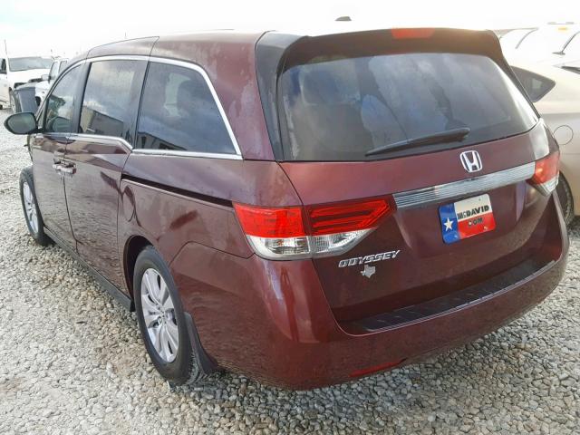 5FNRL5H6XHB002954 - 2017 HONDA ODYSSEY EX MAROON photo 3