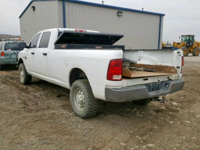 3C6TD5HT7CG229876 - 2012 DODGE RAM 2500 S WHITE photo 3