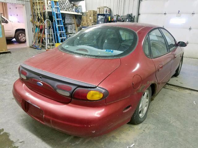 1FALP52U7TG285142 - 1996 FORD TAURUS GL RED photo 4