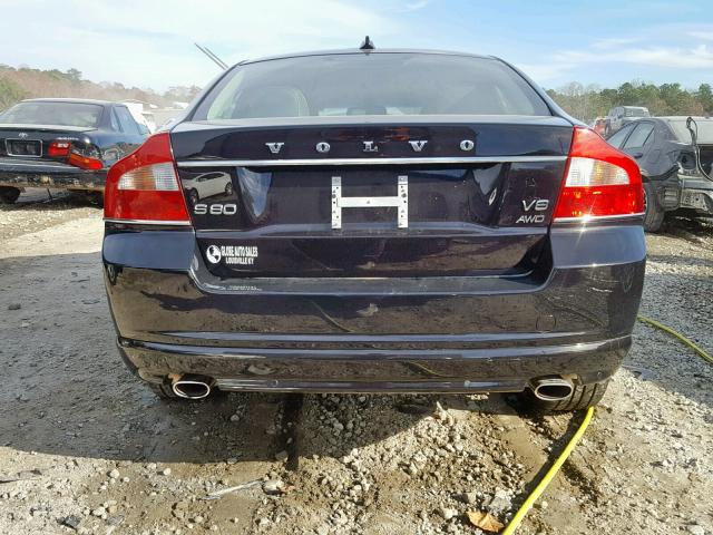 YV1852AR8A1119949 - 2010 VOLVO S80 V8 BLACK photo 9