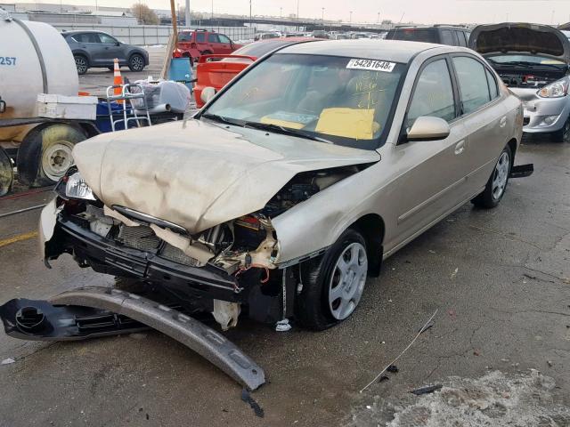 KMHDN45D13U515748 - 2003 HYUNDAI ELANTRA GL GOLD photo 2