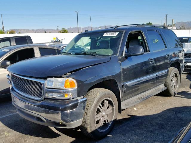 1GKEC13T64R288640 - 2004 GMC YUKON BLACK photo 2