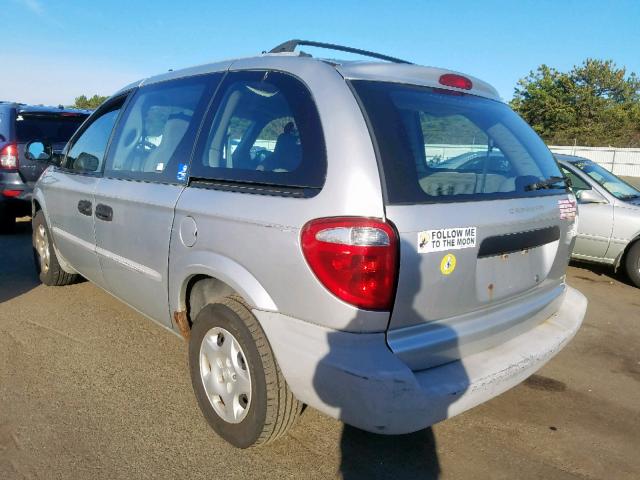 1B4GP25381B209594 - 2001 DODGE CARAVAN SE SILVER photo 3