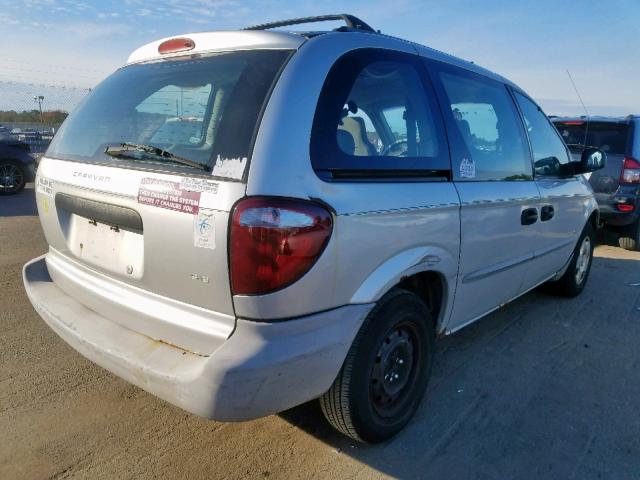 1B4GP25381B209594 - 2001 DODGE CARAVAN SE SILVER photo 4