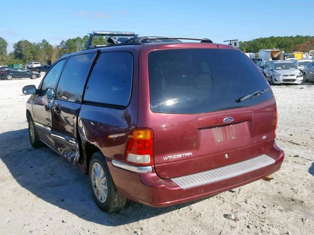 2FMZA5249YBB60224 - 2000 FORD WINDSTAR S BURGUNDY photo 3