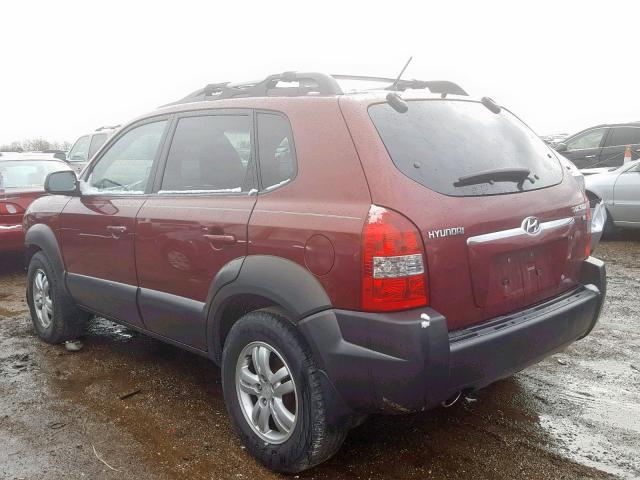 KM8JN12D97U541011 - 2007 HYUNDAI TUCSON SE RED photo 3