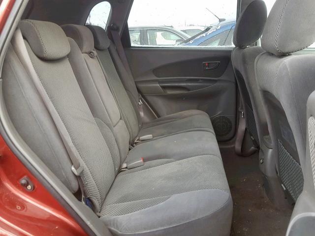 KM8JN12D97U541011 - 2007 HYUNDAI TUCSON SE RED photo 6