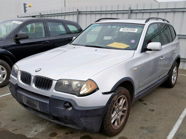 WBXPA73444WC43483 - 2004 BMW X3 2.5I SILVER photo 2