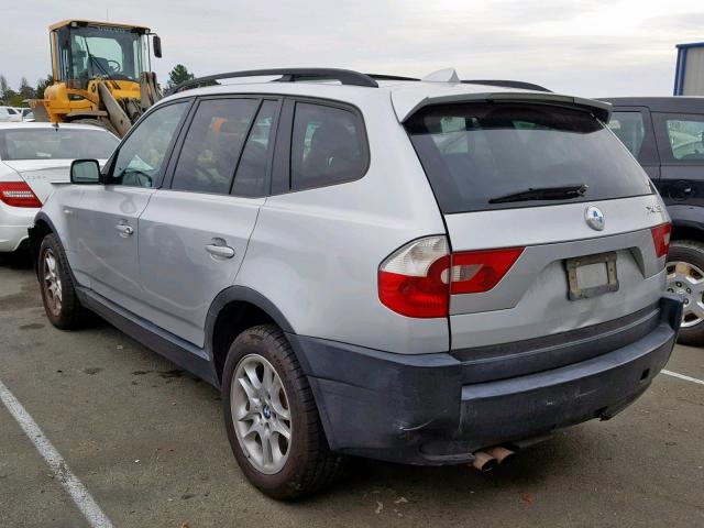 WBXPA73444WC43483 - 2004 BMW X3 2.5I SILVER photo 3