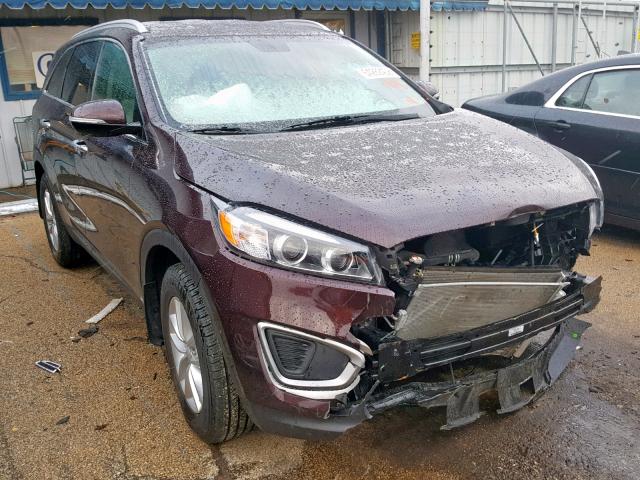 5XYPG4A38GG030975 - 2016 KIA SORENTO LX MAROON photo 1