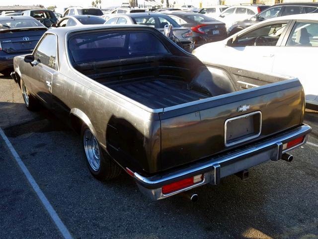 3GCCW80H3FS918701 - 1985 CHEVROLET EL CAMINO BLACK photo 3