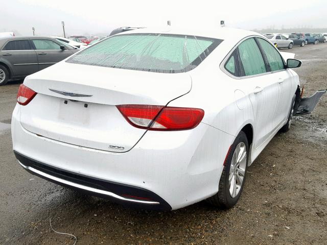 1C3CCCAB0FN719903 - 2015 CHRYSLER 200 LIMITE WHITE photo 4