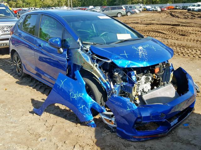 3HGGK5H66JM710924 - 2018 HONDA FIT SPORT BLUE photo 1