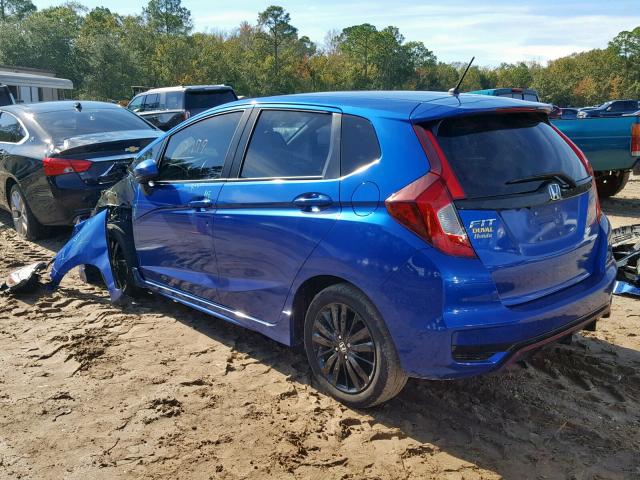 3HGGK5H66JM710924 - 2018 HONDA FIT SPORT BLUE photo 3