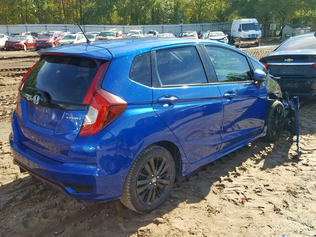 3HGGK5H66JM710924 - 2018 HONDA FIT SPORT BLUE photo 4