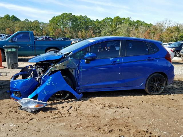 3HGGK5H66JM710924 - 2018 HONDA FIT SPORT BLUE photo 9