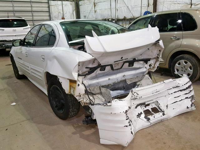 1G2NF52T31C192656 - 2001 PONTIAC GRAND AM S WHITE photo 3