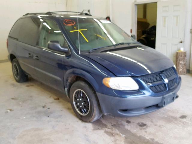 1D4GP25323B121813 - 2003 DODGE CARAVAN SE BLUE photo 1