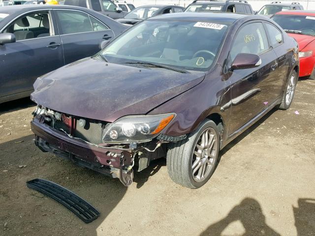 JTKDE167X80236141 - 2008 TOYOTA SCION TC BURGUNDY photo 2